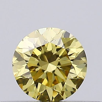 0.26ct Fancy Vivid Yellow ROUND Lab-Grown Diamond | IGI Certified