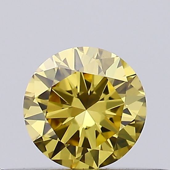 0.28ct Fancy Vivid Yellow ROUND Lab-Grown Diamond | IGI Certified