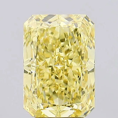 5.04ct Radiant Fancy Intense Yellow VVS2 Lab-Grown Diamond