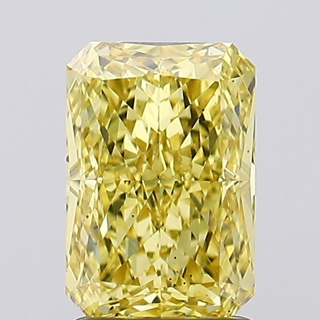 1.93ct Radiant Fancy Intense Yellow VS2 Lab-Grown Diamond