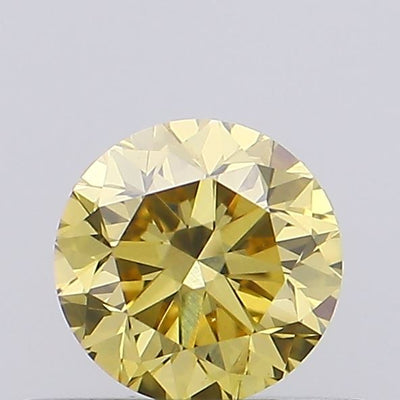 0.33ct Fancy Intense Yellow ROUND Lab-Grown Diamond | IGI Certified