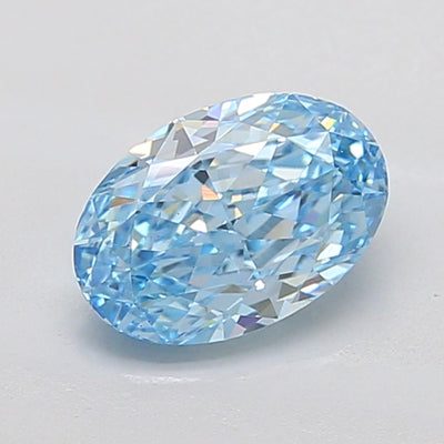 1.52ct Blue Oval Lab-Grown Diamond IGI 800645142