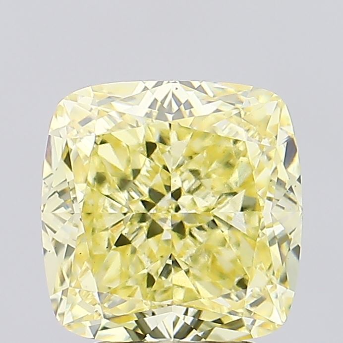 4.02ct Cushion Fancy Yellow VS1 Lab-Grown Diamond
