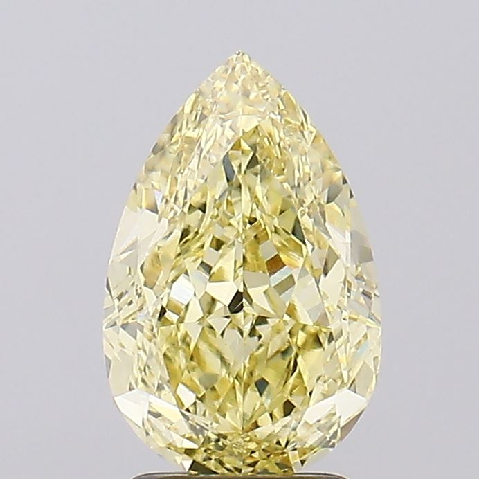 2.71ct Pear Fancy Intense Yellow VVS2 Lab-Grown Diamond