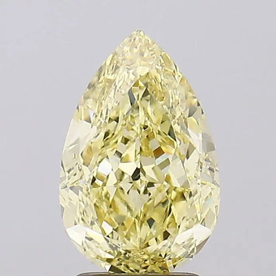 2.71ct Pear Fancy Intense Yellow VVS2 Lab-Grown Diamond