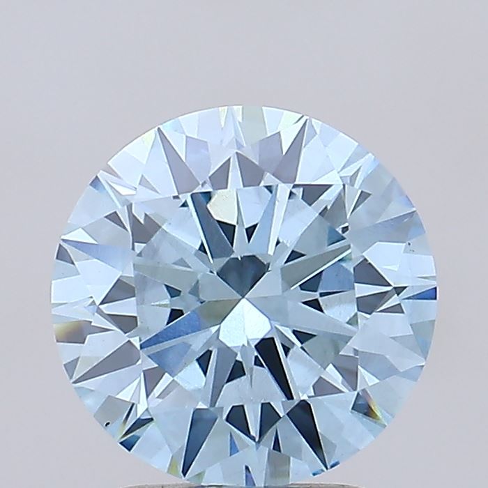 2.5ct Fancy Vivid Blue ROUND Lab-Grown Diamond | IGI Certified