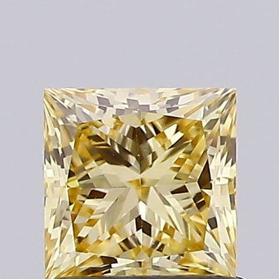 0.75ct Fancy Yellow Princess Lab-Grown Diamond | IGI Certified