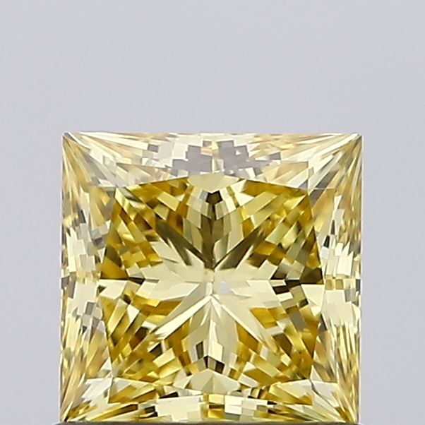 0.83ct Fancy Intense Yellow Princess Lab-Grown Diamond | IGI Certified