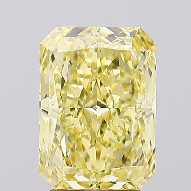 3.11ct Radiant Fancy Intense Yellow VS1 Lab-Grown Diamond
