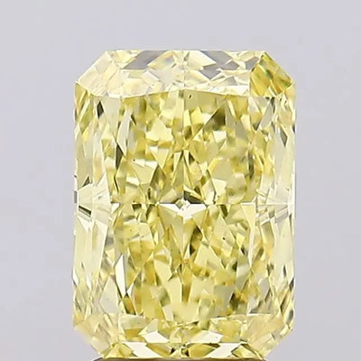 3.11ct Radiant Fancy Intense Yellow VS1 Lab-Grown Diamond