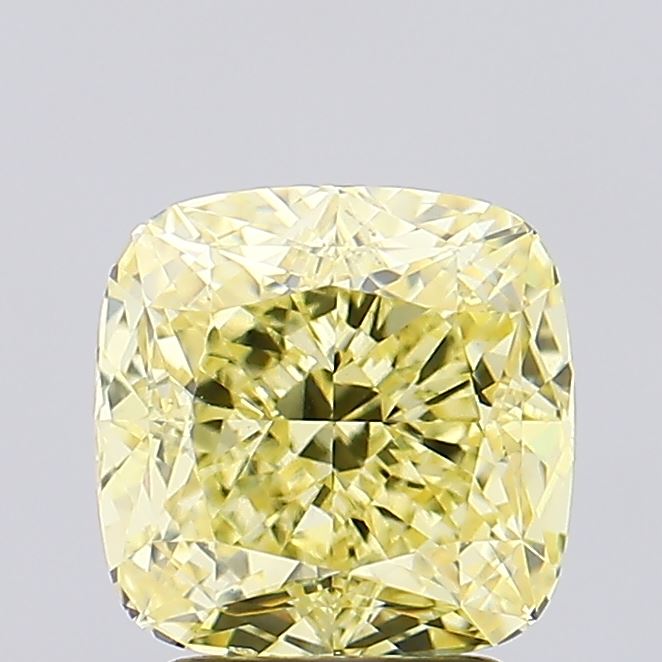 3.17ct Cushion Fancy Yellow VS1 Lab-Grown Diamond