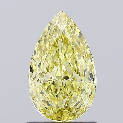 1.28ct Fancy Intense Yellow Pear Lab-Grown Diamond | IGI Certified