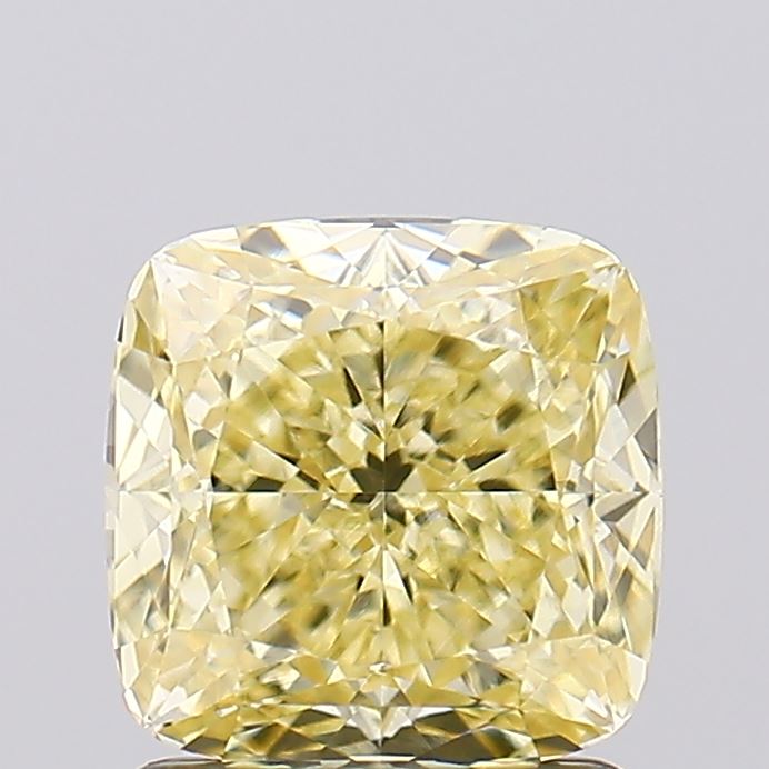 1.56ct Cushion Fancy Intense Yellow VVS2 Lab-Grown Diamond