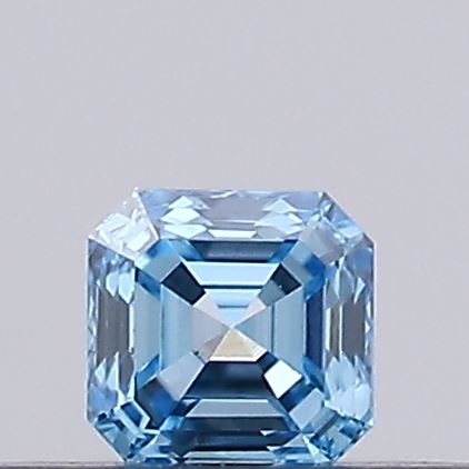 0.18ct Fancy Vivid Blue Asscher Lab-Grown Diamond | IGI Certified