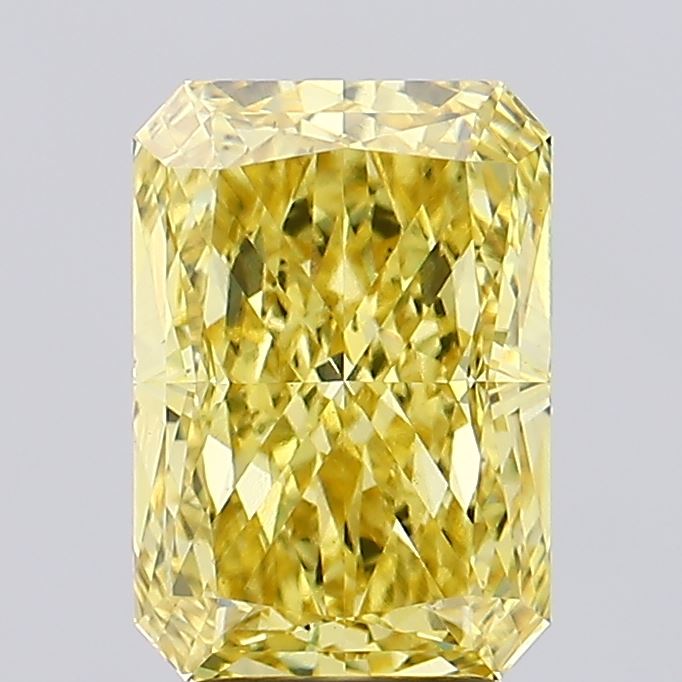4.28ct Radiant Fancy Vivid Yellow VS1 Lab-Grown Diamond