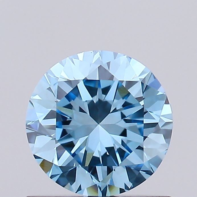 0.59ct Fancy Vivid Blue ROUND Lab-Grown Diamond | IGI Certified