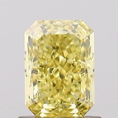 1.09ct Radiant Fancy Intense Yellow VS1 Lab-Grown Diamond
