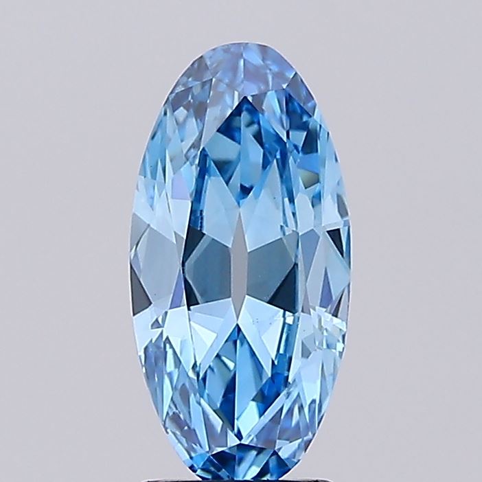 2.02ct Fancy Vivid Blue OVAL Lab-Grown Diamond | IGI Certified