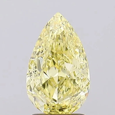 2.16ct Pear Fancy Intense Yellow VS1 Lab-Grown Diamond