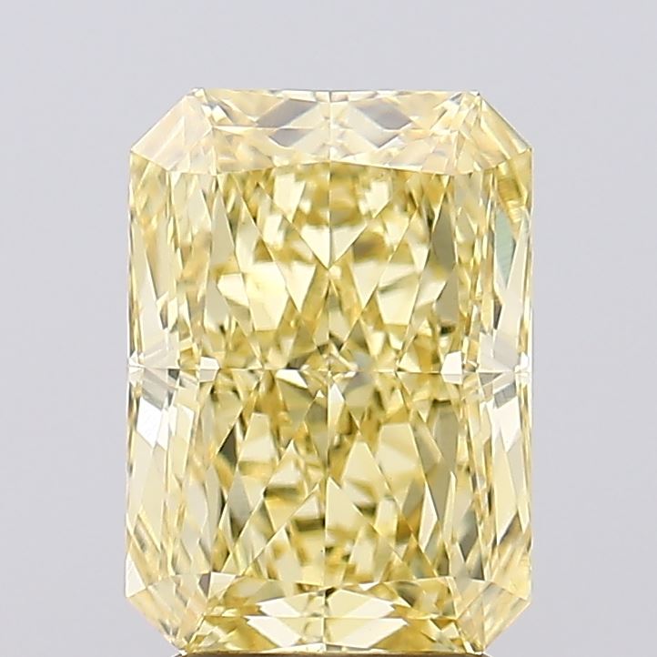 3.11ct Radiant Fancy Intense Yellow VVS2 Lab-Grown Diamond