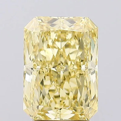 3.11ct Radiant Fancy Intense Yellow VVS2 Lab-Grown Diamond