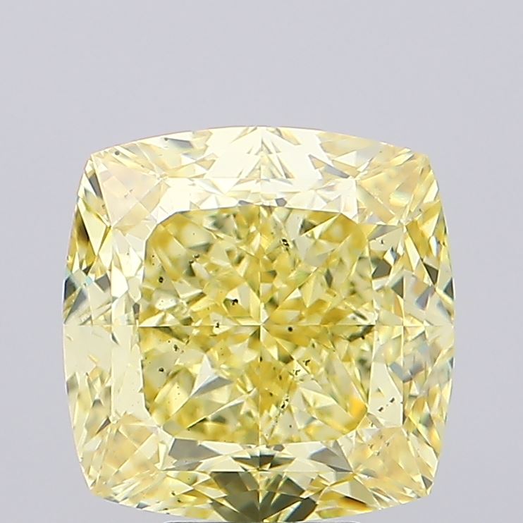 9.12ct Fancy Intense Yellow CUSHION Lab-Grown Diamond | IGI Certified
