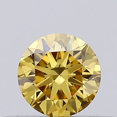 0.27ct Fancy Intense Yellow ROUND Lab-Grown Diamond | IGI Certified