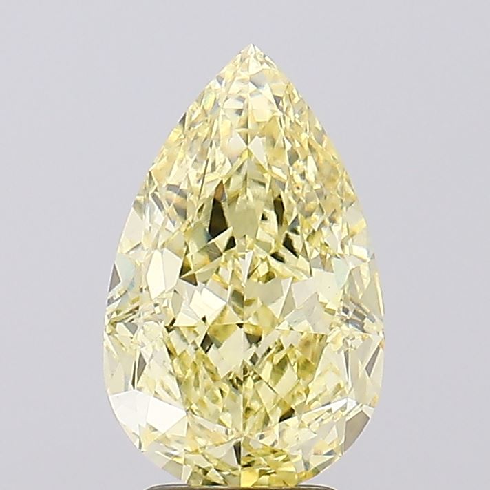 4.14ct Pear Fancy Intense Yellow VS1 Lab-Grown Diamond