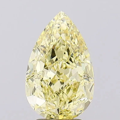 4.14ct Pear Fancy Intense Yellow VS1 Lab-Grown Diamond