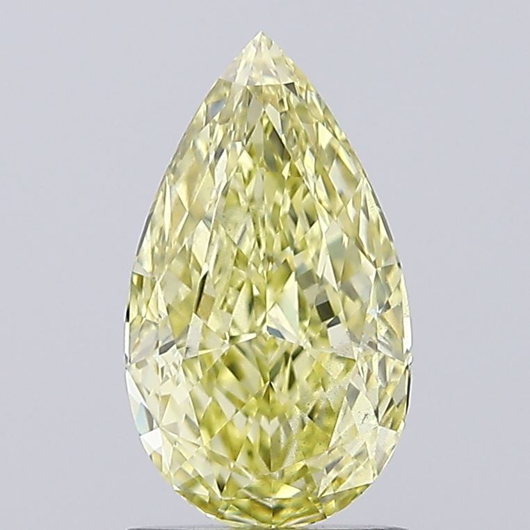 1.52ct Fancy Yellow Pear Lab-Grown Diamond | IGI Certified