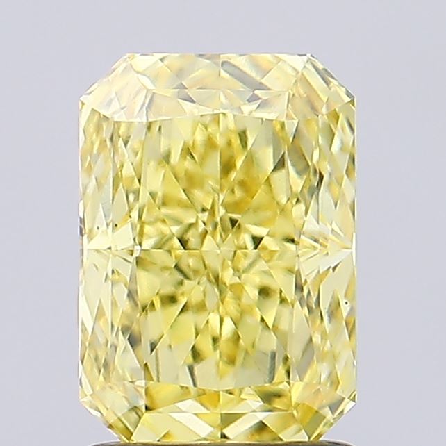 1.83ct Radiant Fancy Intense Yellow VS1 Lab-Grown Diamond