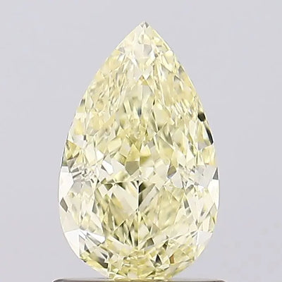 1.05ct Pear Fancy Light Yellow VVS2 Lab-Grown Diamond