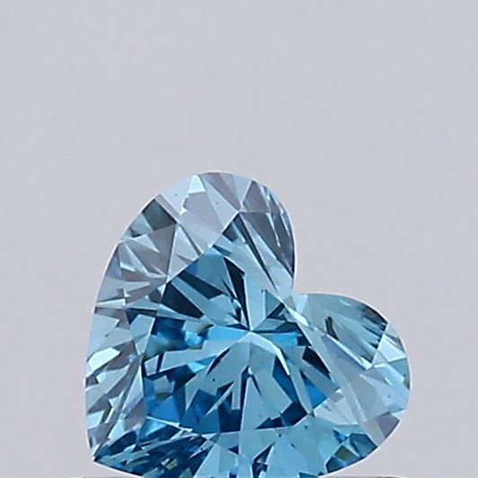 0.39ct Fancy Vivid Blue Heart Lab-Grown Diamond | IGI Certified