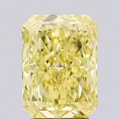 3.15ct Radiant Fancy Intense Yellow VS1 Lab-Grown Diamond