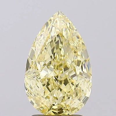 2.57ct Pear Fancy Intense Yellow VS1 Lab-Grown Diamond