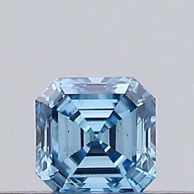 0.16ct Fancy Vivid Blue Asscher Lab-Grown Diamond | IGI Certified