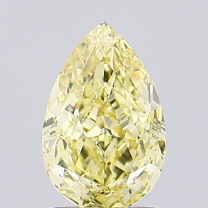 1.66ct Pear Fancy Yellow VS1 Lab-Grown Diamond