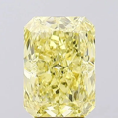 4.09ct Radiant Fancy Vivid Yellow VS1 Lab-Grown Diamond