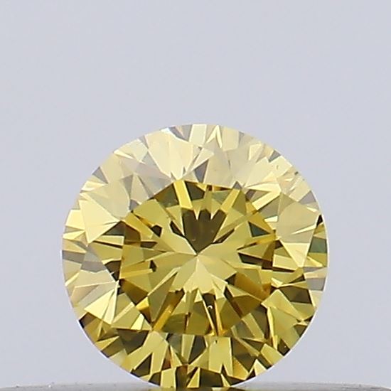 0.22ct Fancy Intense Yellow ROUND Lab-Grown Diamond | IGI Certified