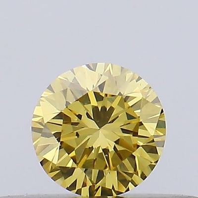 0.22ct Fancy Intense Yellow ROUND Lab-Grown Diamond | IGI Certified