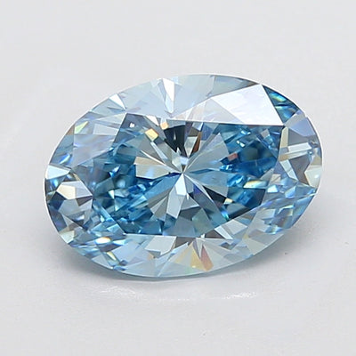 3.52ct Blue Oval Lab-Grown Diamond IGI 636425133