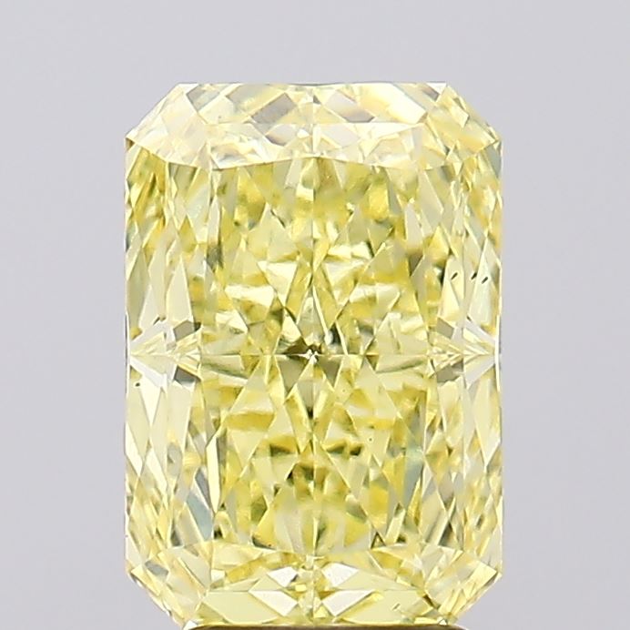 3.67ct Radiant Fancy Intense Yellow VS2 Lab-Grown Diamond