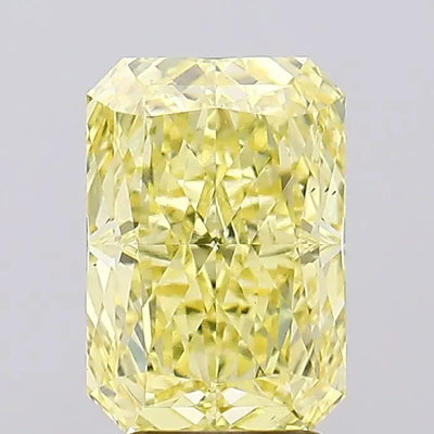 3.67ct Radiant Fancy Intense Yellow VS2 Lab-Grown Diamond