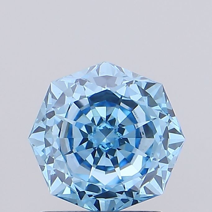 0.96ct Fancy Vivid Blue OCTAGONAL Lab-Grown Diamond | IGI Certified