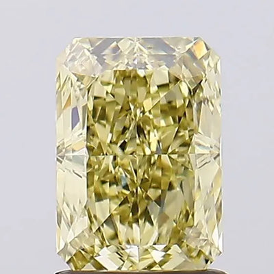 1.53ct Radiant Fancy Intense Yellow VVS2 Lab-Grown Diamond