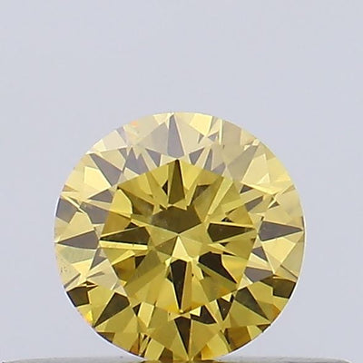 0.28ct Fancy Intense Yellow ROUND Lab-Grown Diamond | IGI Certified