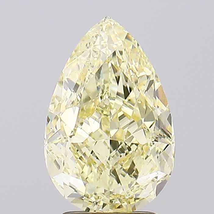 3.27ct Pear Fancy Yellow VS1 Lab-Grown Diamond