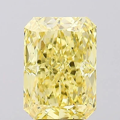 5.19ct Radiant Fancy Intense Yellow VS2 Lab-Grown Diamond