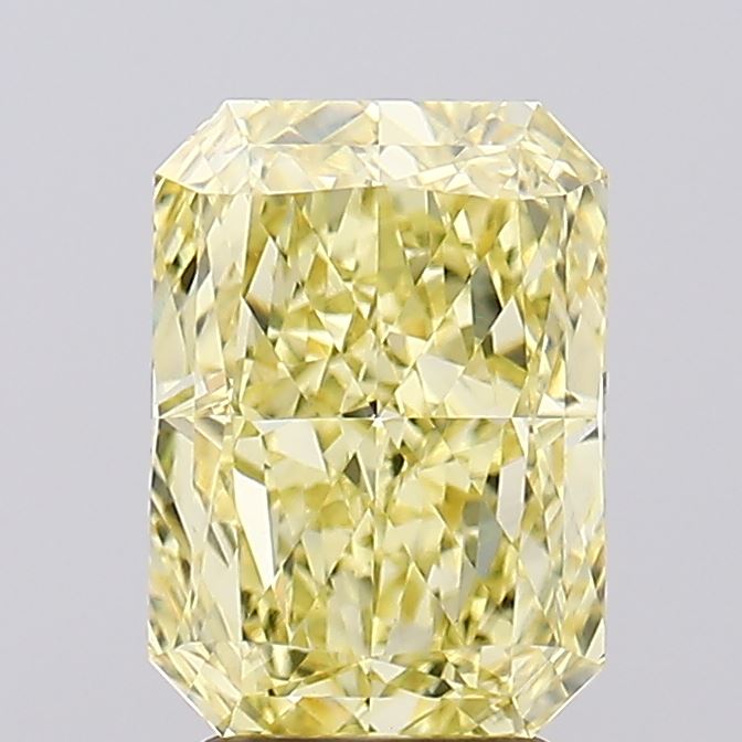 3.52ct Radiant Fancy Intense Yellow VS1 Lab-Grown Diamond