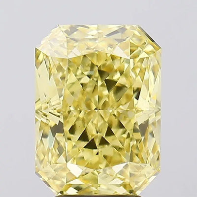 4.91ct Radiant Fancy Vivid Yellow VS1 Lab-Grown Diamond